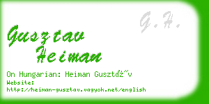 gusztav heiman business card